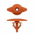 Orange Nylon Weatherstrip Retainers for Ford / Honda - 6mm (15/64") Hole Size - 10mm Stem Length - 5 x 15mm Head Size - Replaces Ford # N807438S, Honda # 91530-SP1-003 (25 Pcs)