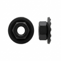Metric Hex Nuts with Loose Barbed Washer - 6-1.00mm Screw Size - 10mm Hex Size - 16mm O.D. - Black Finish - Replaces G.M. # 11505329, V.W. # N90100001 | (25 Pcs)