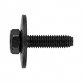 Metric Type CA Body Bolts with 10mm Indented Hex Head & 24mm O.D. Loose Washer - 6 - 1.00 x 25mm - Black Phosphate Finish - Replaces G.M. # 11503982 (50 Pcs)