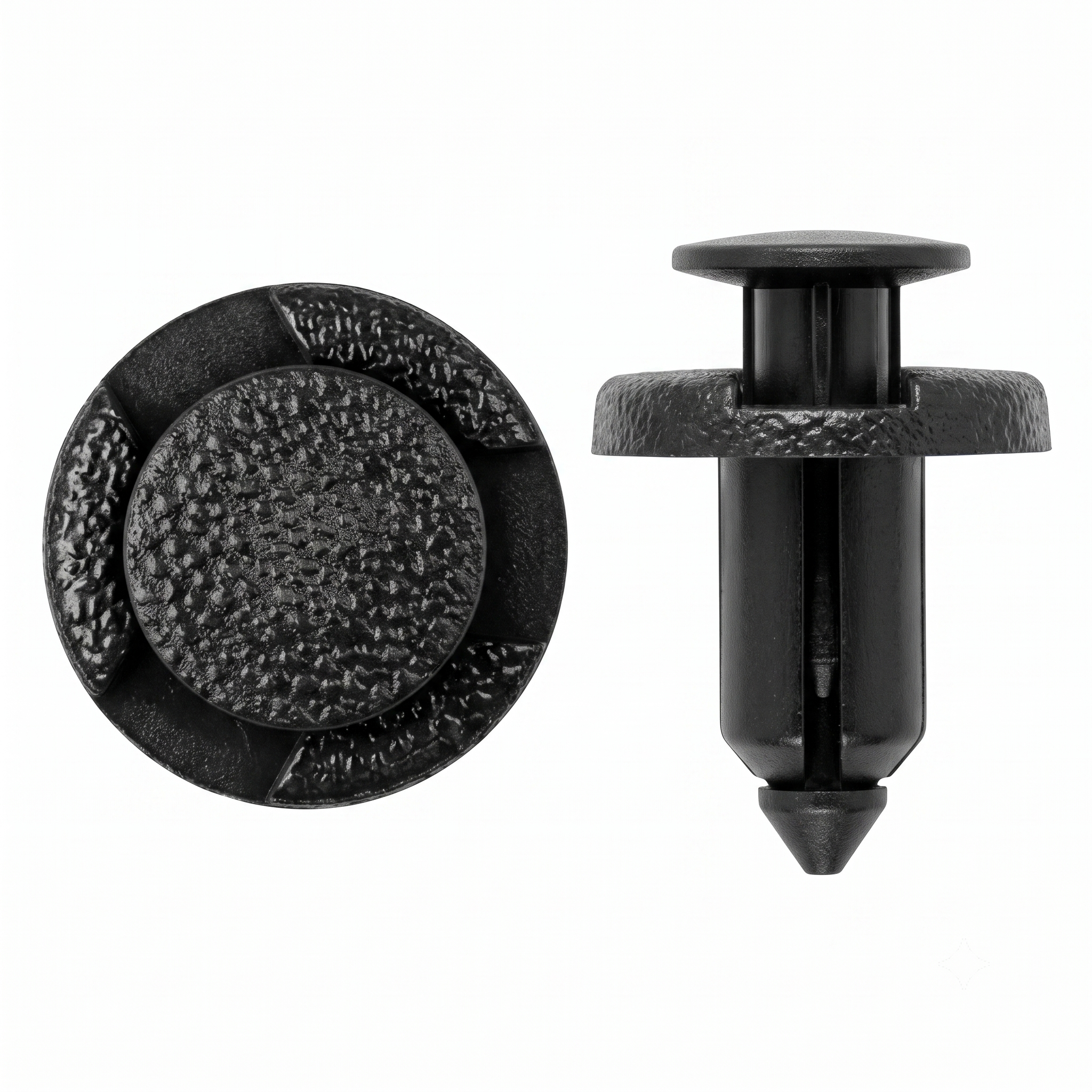 5/16" (8mm) Black Nylon Front Bumper & Radiator Support Push Retainers | Fits Nissan 11296-AG000 (25 Pcs)