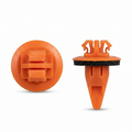 23/64" (9mm) Orange Nylon Wheel Flare Moulding Clips with Sealer | Fits Toyota 75397-35010 (25 Pcs)
