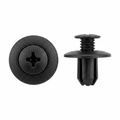 Phillips Screw Retainers in Black Nylon for Ford / Mazda - 8mm (5/16") Hole Size - 12mm Stem Length - 18mm Flange Diameter - Replaces Ford # MB-455-56143, Mazda # B092-51-833 (10 Pcs)