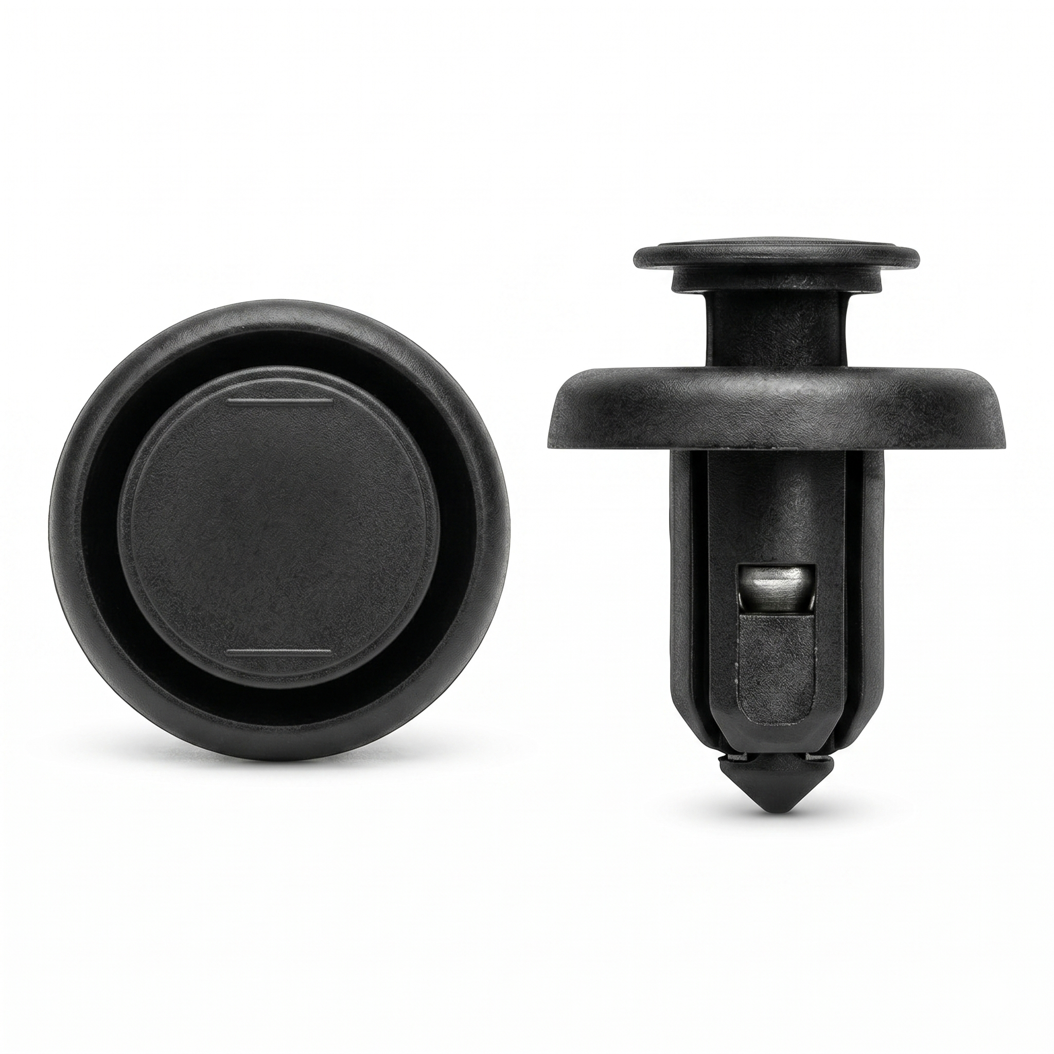 25/64" (10mm) Black Nylon Front Bumper Retainers with Metal Insert | Fits Honda 91505-S9A-003 (25 Pcs)