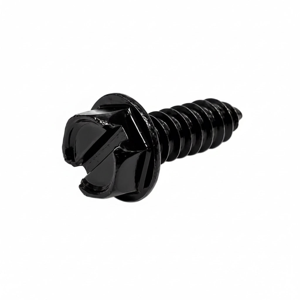 License Plate Screws for G.M.(American cars)- 1/4" (#14) x 3/4" Hex Washer Head Sheet Metal Screws - Bright Zinc Finish (50 Pcs)